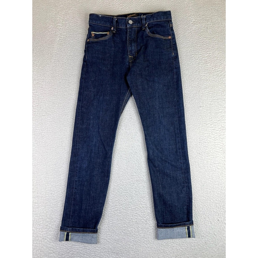 WeSC Eddy‎ Jeans Mens 28x32 Blue Slim Tapered Selvedge Stretch Denim Pants